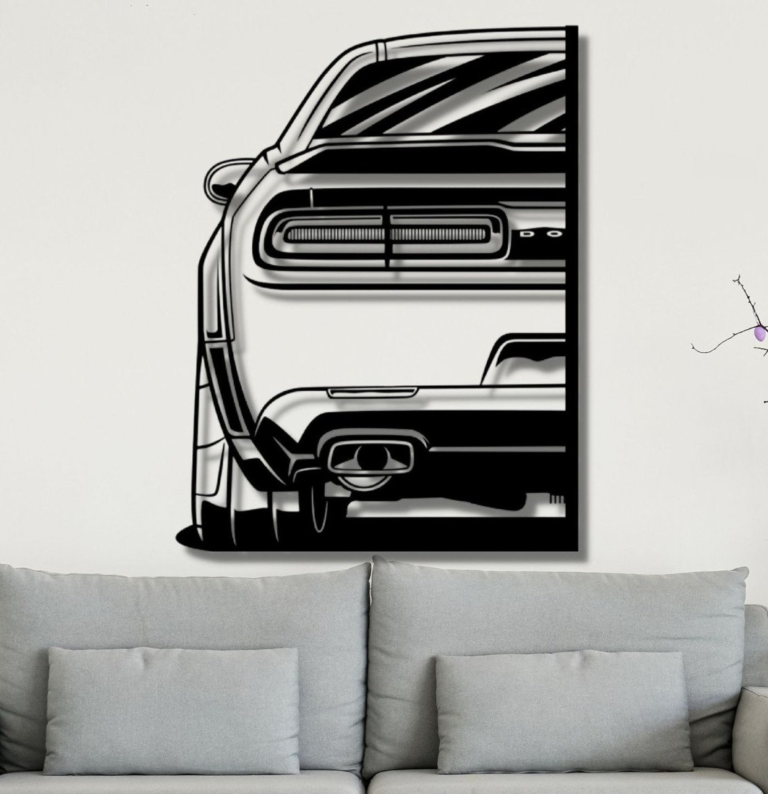 Dodge Demon Srt Silhouette Wood Wall Art Veneqa