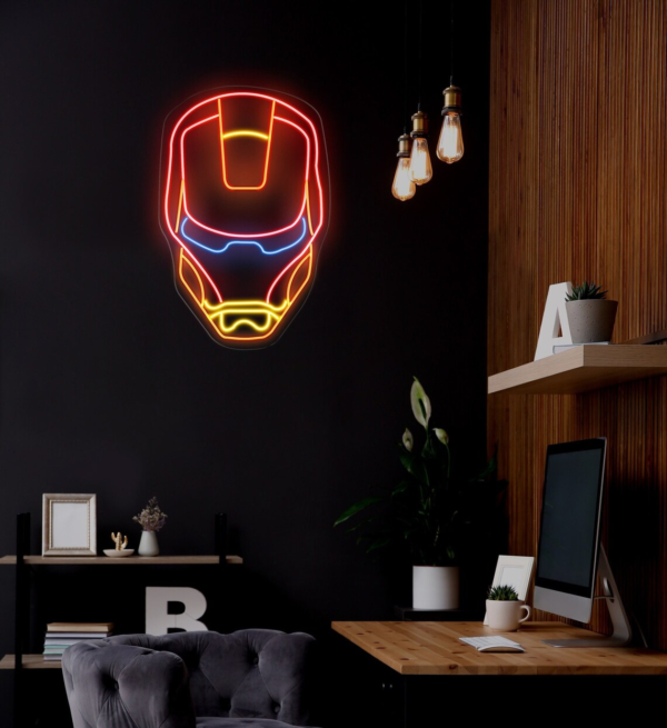 Iron Man Neon Sign, LED Neon Sign, Game Room Neon Sign