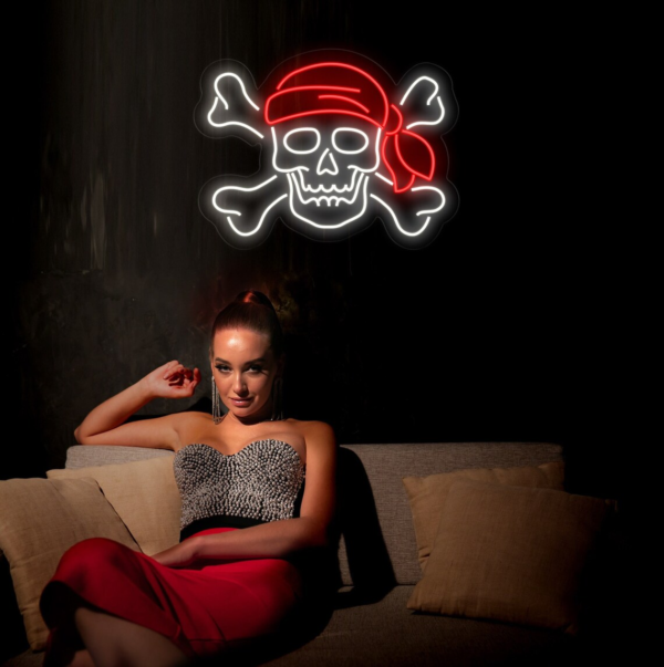 Skull Neon Sign | Skull Wall Decor | LED Neon Sign | Neon Sign Art