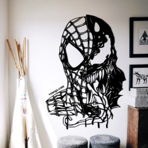 Venom and Spiderman Wood Wall Art, Venom Art