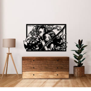 Demon Slayer Anime Wall Decor, Anime Wood Wall Art