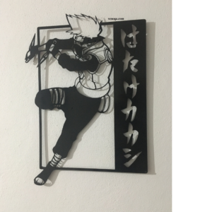Kakashi Sensei Anime Decor , Naruto Anime Wood Wall Art