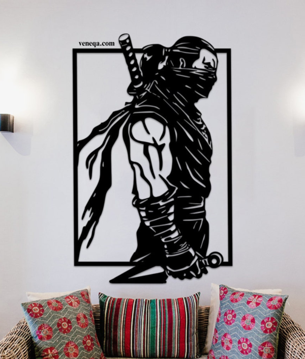 Assassin Wood Wall Art, Ninja Wall Decor, Ninja Art