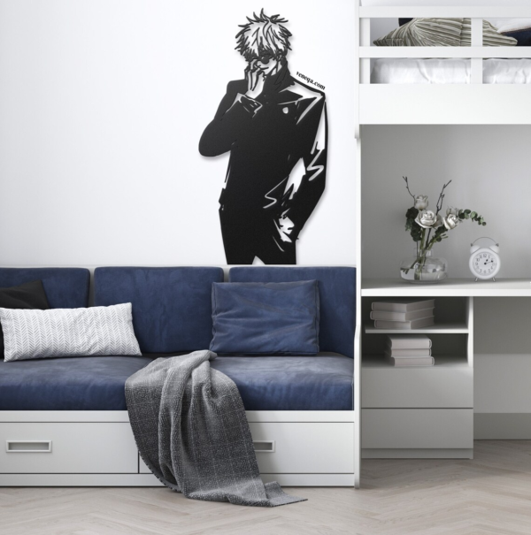 Gojo Satoru Wood Wall Art, Jujutsu Kaisen Wall Art