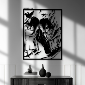 Itachi and Sasuke, Naruto Anime Wood Wall Art Anime Wall Decor