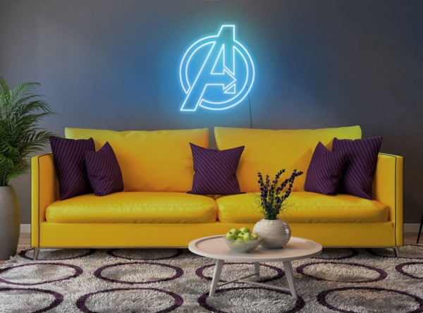 Avengers neon sign, Avengers led, Avengers sign, Superheroes sign