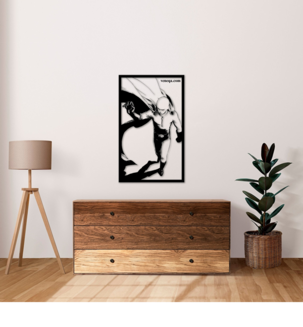 One Punch Man Anime Wall Decor, Anime Wood Wall Art