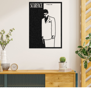 Scarface Movie Wood Wall Decor, Metal Cinema Art, Tony Montana, Al Pacino