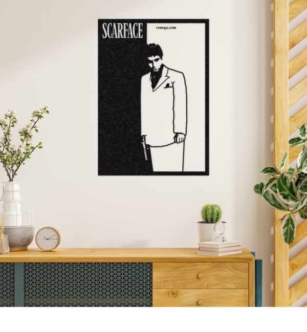 Scarface Movie Wood Wall Decor, Metal Cinema Art, Tony Montana, Al Pacino