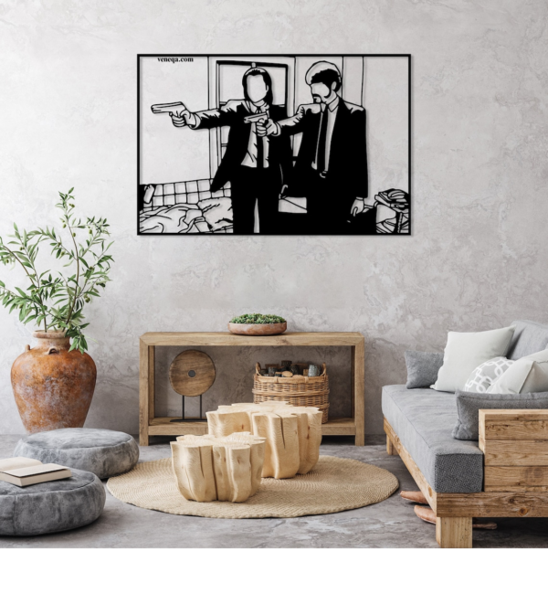 Wood Pulp Fiction Wall Decor, Pulp Fiction Wall Art, Movie Scene Wall Hangings