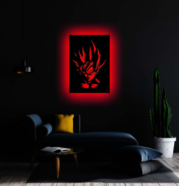 Stylish Anime Goku Saiyan LED Wall SILHOUETTE (Dragon Ball Z)