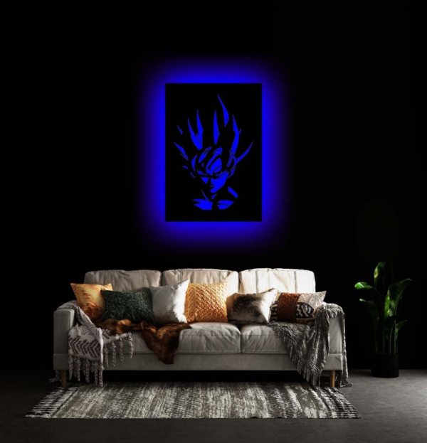 Stylish Anime Goku Saiyan LED Wall SILHOUETTE (Dragon Ball Z)