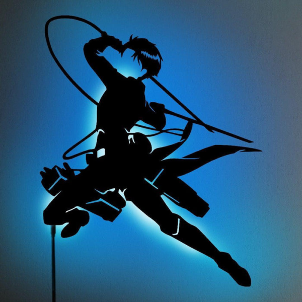 LEVI V2 LED WALL SILHOUETTE (ATTACK ON TITAN)