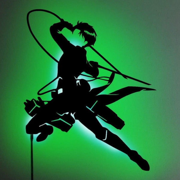 LEVI V2 LED WALL SILHOUETTE (ATTACK ON TITAN)