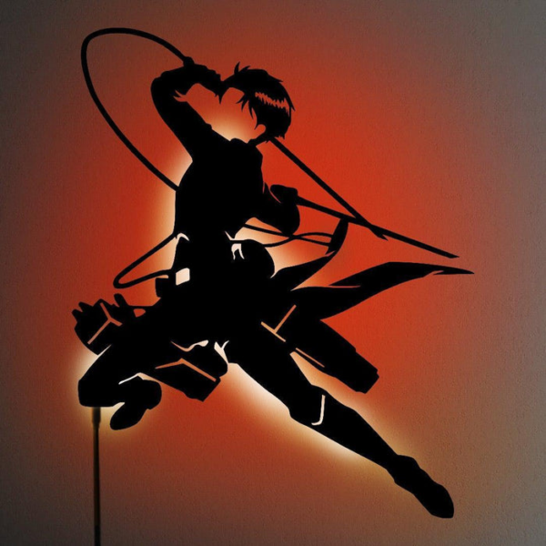 LEVI V2 LED WALL SILHOUETTE (ATTACK ON TITAN)