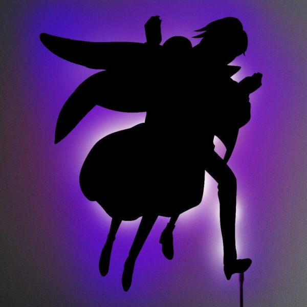 SOPHIE AND HAWL LED WALL SILHOUETTE (HMC)