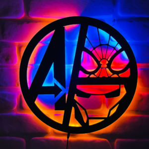 Avengers Logo LED Wall Light, Superhero Mood Lighting