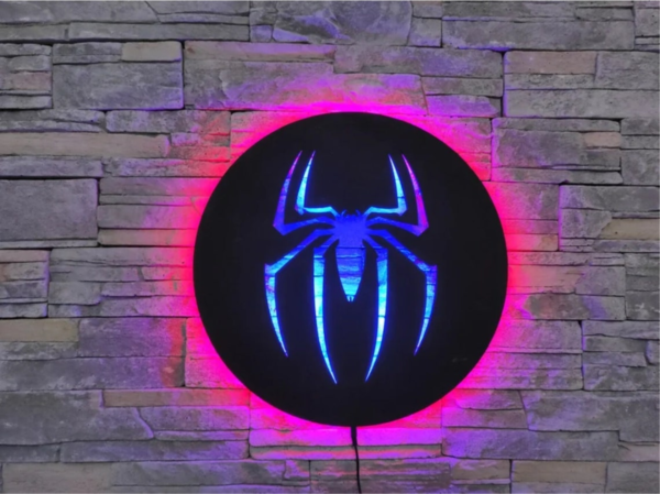 Avengers Spiderman Led Sign Marvel Logo Wall Decor Gift