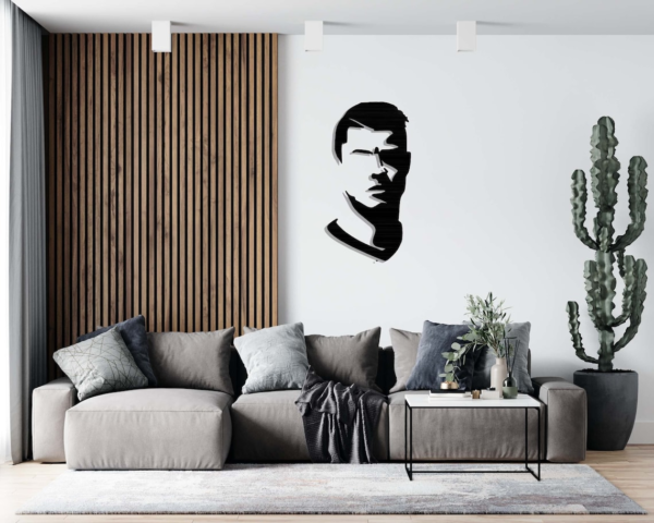 Cristiano Ronaldo Wood Wall Decor, Interior Decoration, CR7