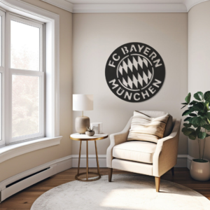 FC Bayern München Wood Wall Art, Soccer Club Decor, Football Artwork