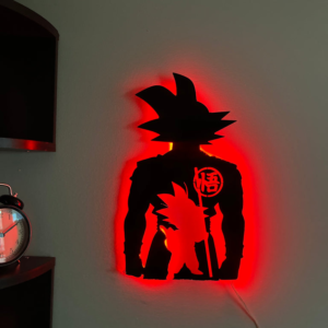 Goku, Kid Goku Dragon Ball Z Anime Black Acrylic wall Decor Neon Light