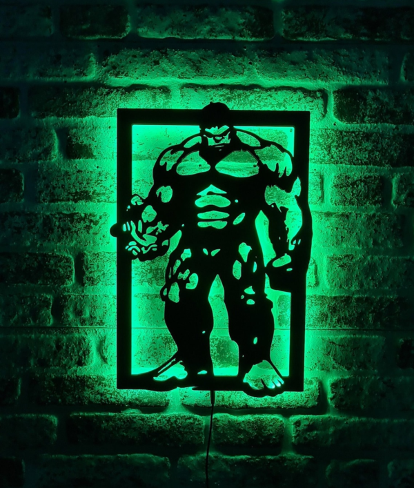 Hulk Led Sign - Hulk Fans Led Light - Avengers Hero Lighted Wall Decor