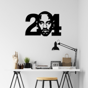 Kobe Bryant Wood Wall Art, Iconic NBA Player Wall Decor