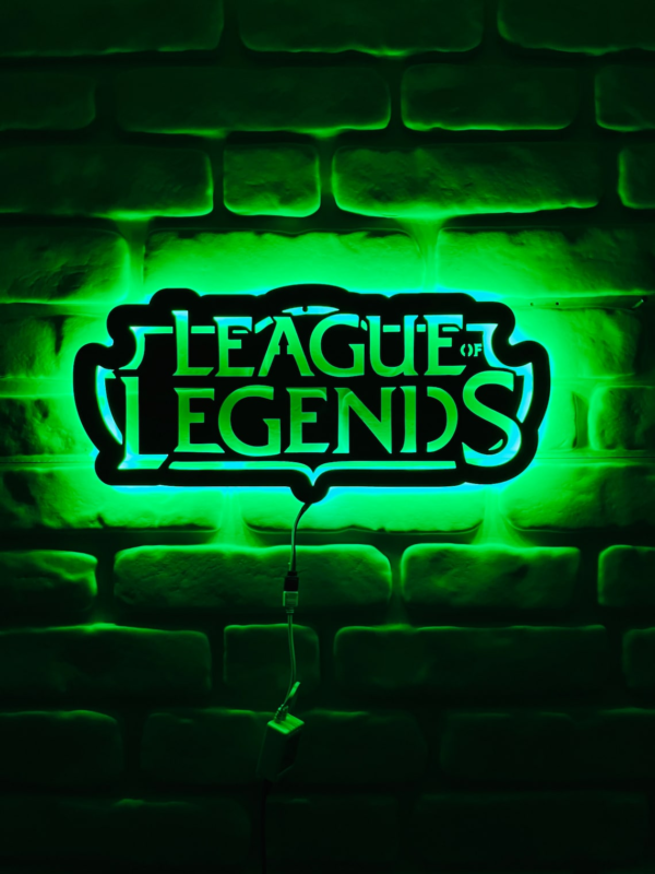 League of Legends Iconic LED Neon Sign, Esports Gaming Wall Decor