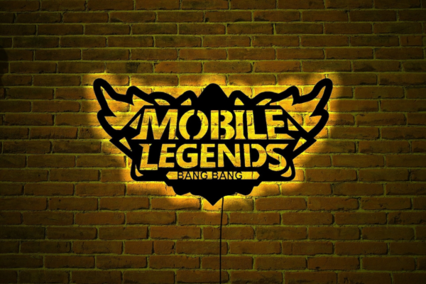 Mobile Legends wood wall art with led light, Mobile Legends Bang Bang