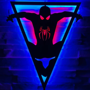 Spiderman Led Sign Marvel Logo Wall Decor Gift