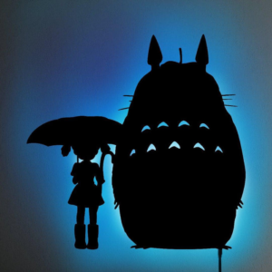 TOTORO AND MEI LED WALL SILHOUETTE