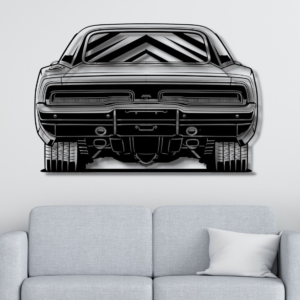 1969 Dodge Charger Silhouette Wood Wall Decor
