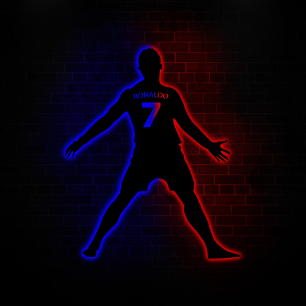 Cristiano Ronaldo CR7 Led Wall Silhouette