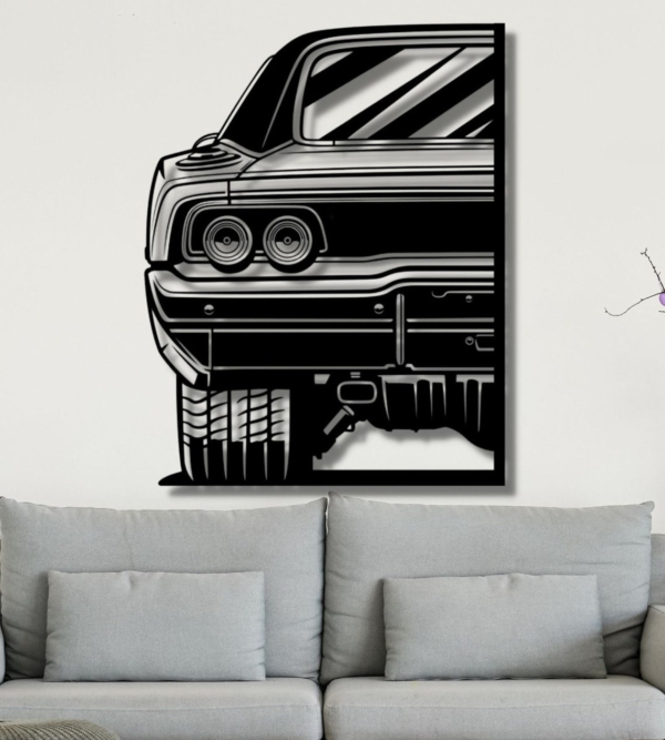 Dodge 1968 Charger Silhouette Wood Wall Decor