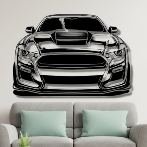 Ford Mustang GT500 Silhouette Wood Wall Decor