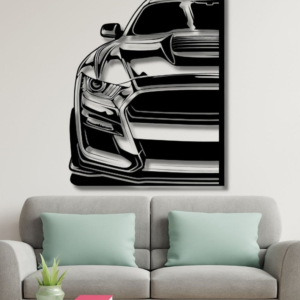 Ford Mustang Shelby GT 500 Silhouette Wood Wall Decor