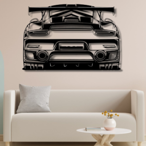 GT3 Silhouette Wood Wall Car Decor