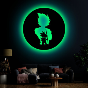 Goku & Vegeta (DBZ) LED Wall Silhouette