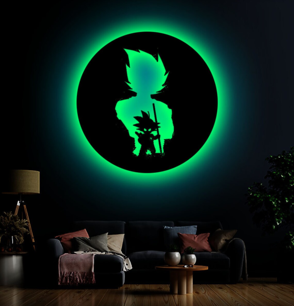 Goku & Vegeta (DBZ) LED Wall Silhouette