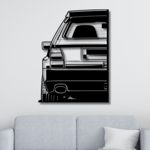 Lancia Delta Car Silhouette Wood Wall Decor