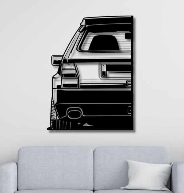 Lancia Delta Car Silhouette Wood Wall Decor