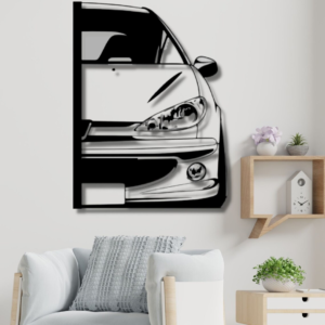 Peugeot 206 RC Silhouette Wood Wall Decor