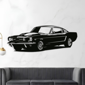 1965 Mustang Silhouette Wood Wall Decor