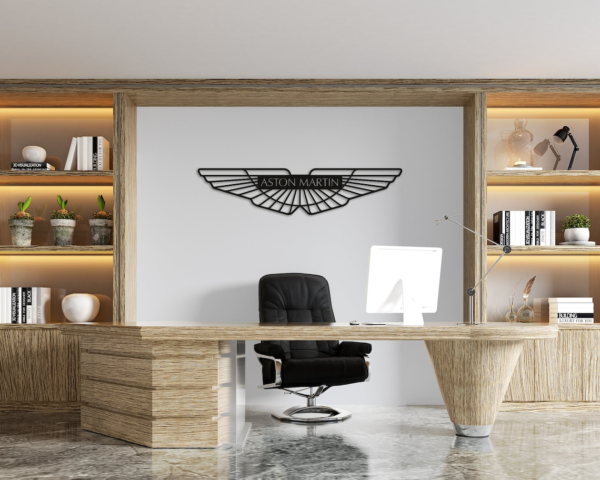 Aston Martin Logo Wood Wall Decor