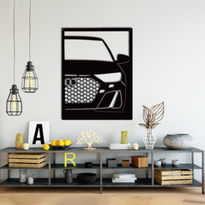 Audi Car Silhouette Wood Wall Decor