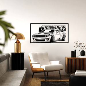 Dodge Challenger Silhouette Wood Wall Decor