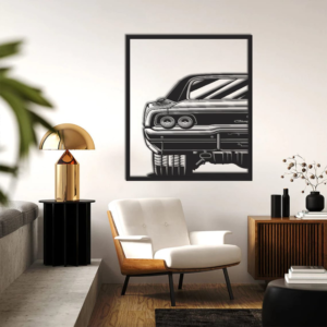 Dodge Charger Silhouette Wood Wall Decor