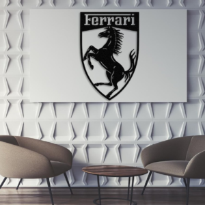 FERRARI Logo Wood Wall Decor