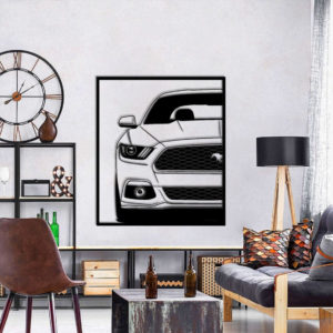 Mustang Car Silhouette Wood Wall Decor