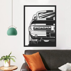 Mustang GT500 Silhouette Wood Wall Decor